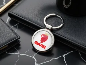 Saab Llavero Perro Anillo Metal Duradero